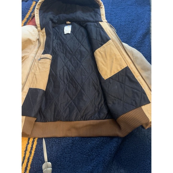 Vintage Carhartt J140 BRN Brown Mens Washed Duck Cotton Active Jacket Medium M C - Picture 10 of 16